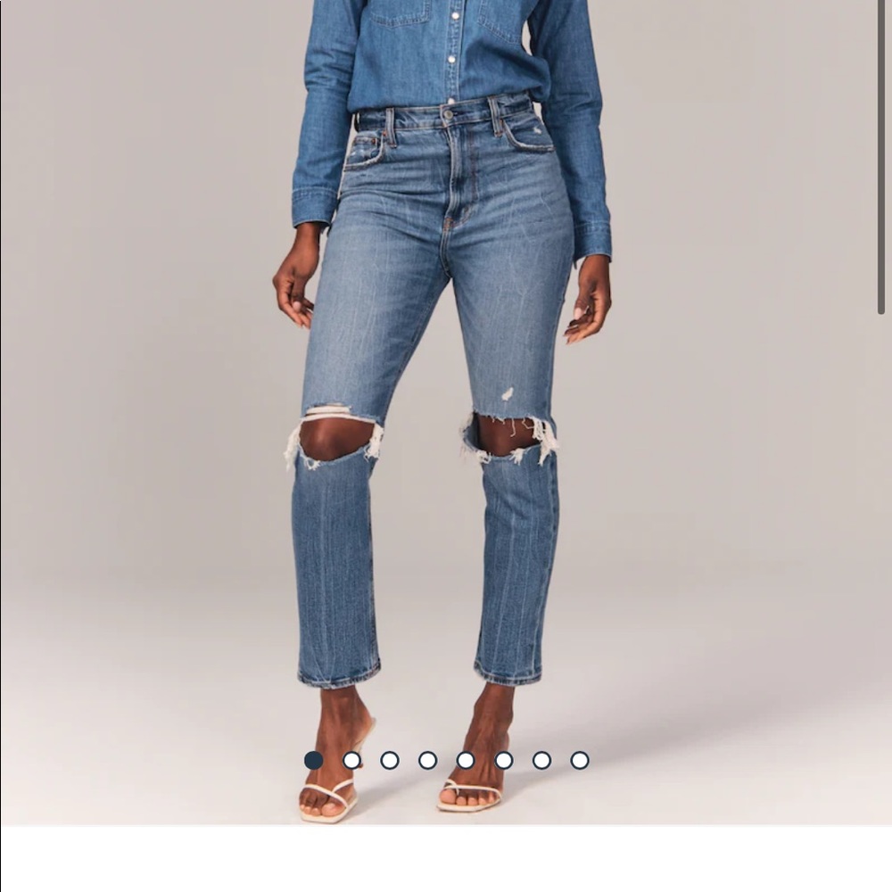 NWT A&F high waist straight ankle jeans size 26